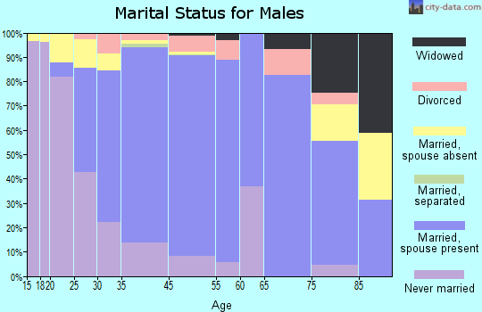 Arden Hills marital status for males