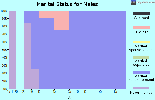 Bigelow marital status for males