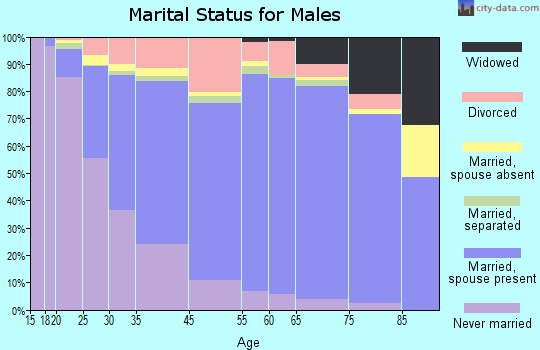 Brooklyn Center marital status for males