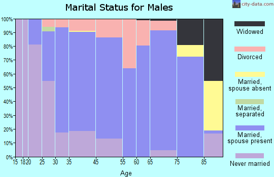 Cannon Falls marital status for males