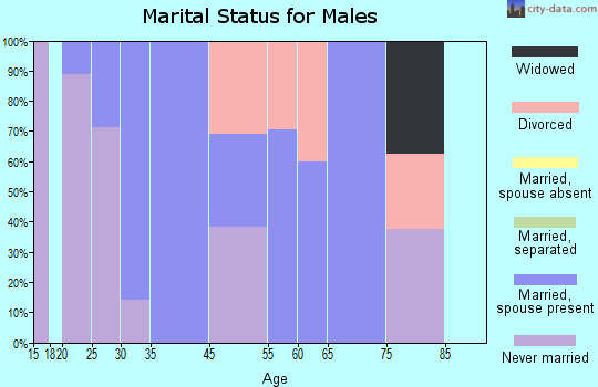 Deer Creek marital status for males