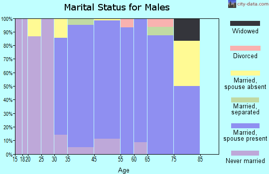 Dellwood marital status for males