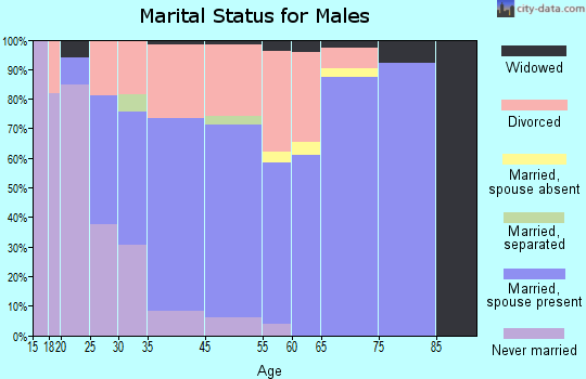Dauphin Island marital status for males