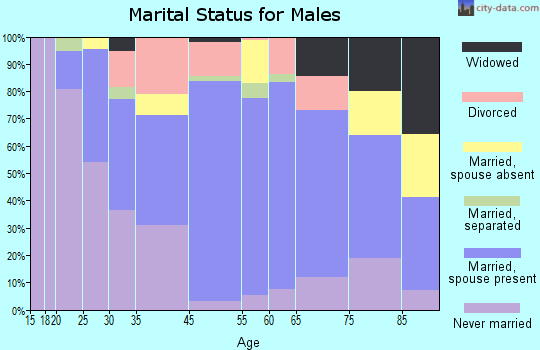Eveleth marital status for males