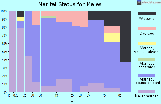 Fairfax marital status for males