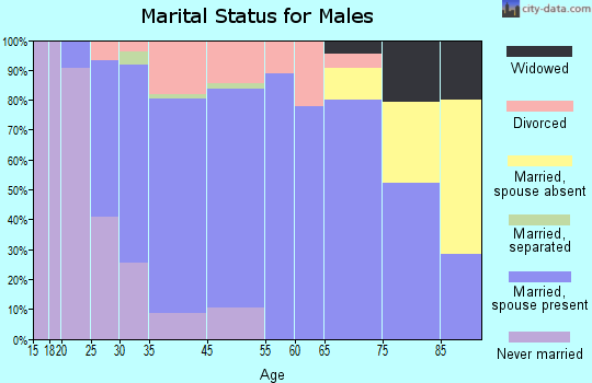 Forest Lake marital status for males