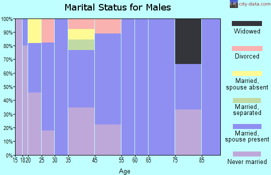 Hanley Falls marital status for males