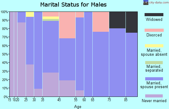 Lake St. Croix Beach marital status for males