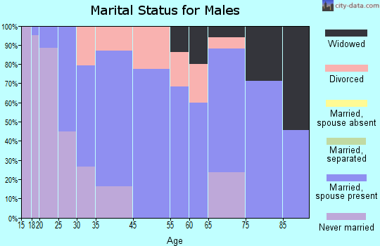 Morristown marital status for males