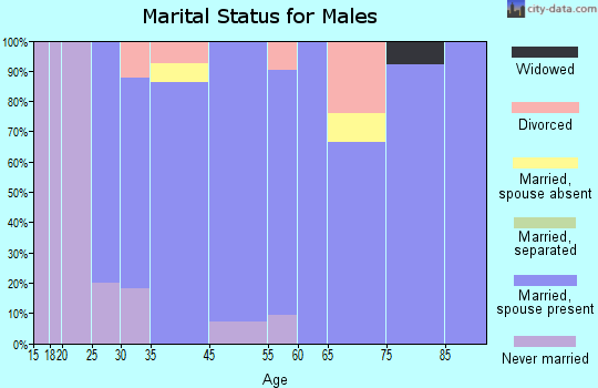 Bethel Heights marital status for males