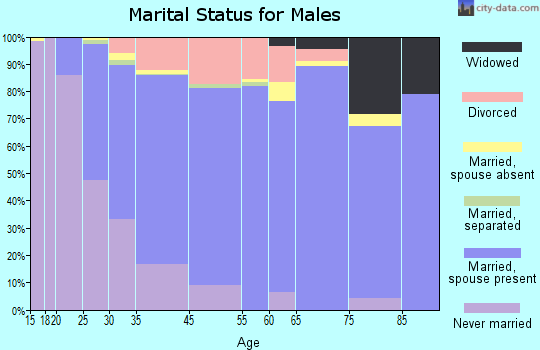 North St. Paul marital status for males