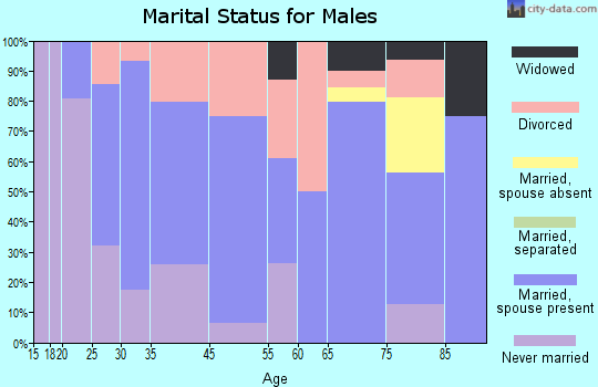 Pequot Lakes marital status for males