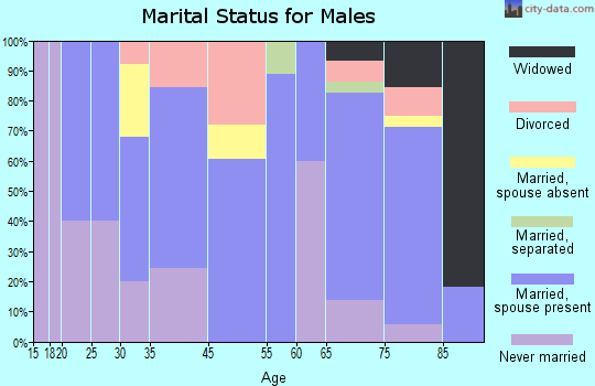 Pine River marital status for males