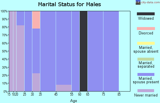 Racine marital status for males