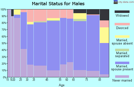 Redwood Falls marital status for males