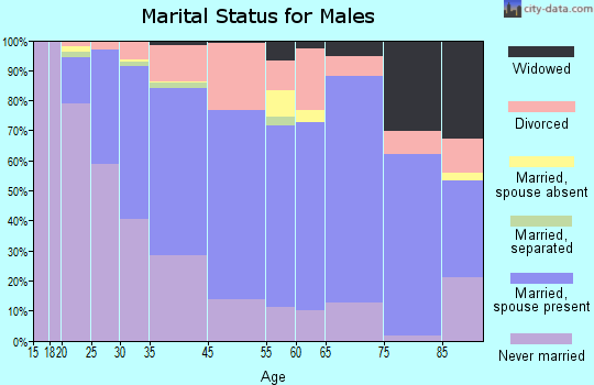 Robbinsdale marital status for males