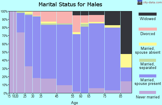 Shakopee marital status for males