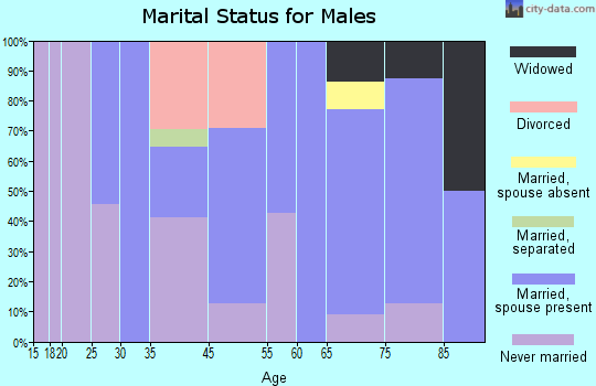 Vergas marital status for males