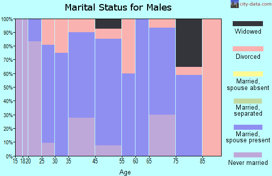 Verndale marital status for males