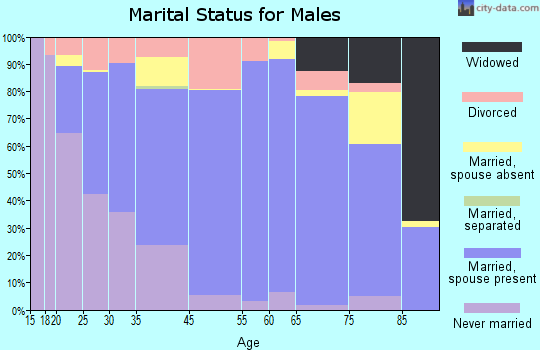 Waseca marital status for males