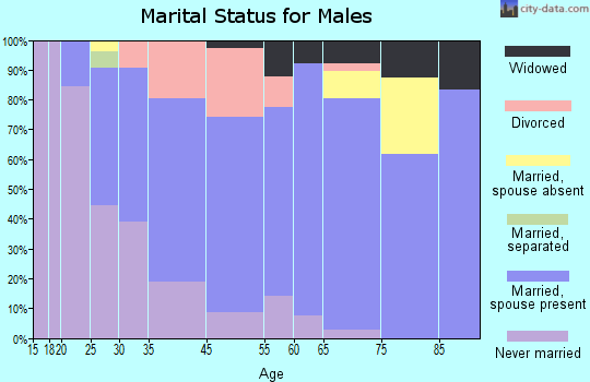 Waterville marital status for males