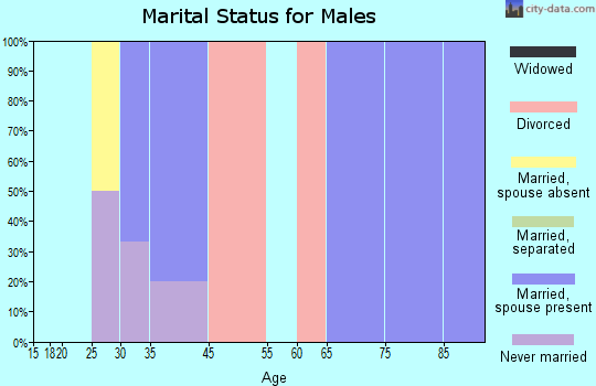 West Union marital status for males