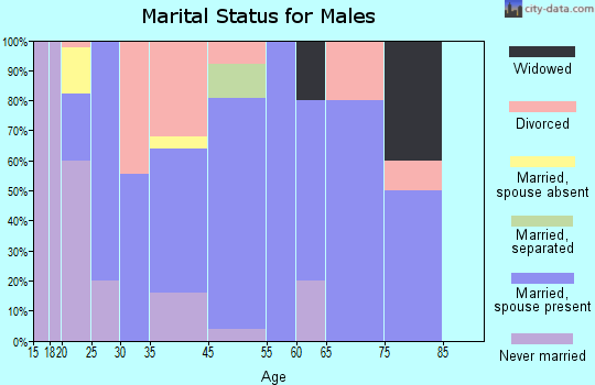 Caddo Valley marital status for males