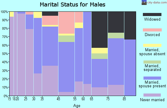 Centreville marital status for males