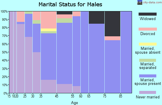 Crystal Springs marital status for males