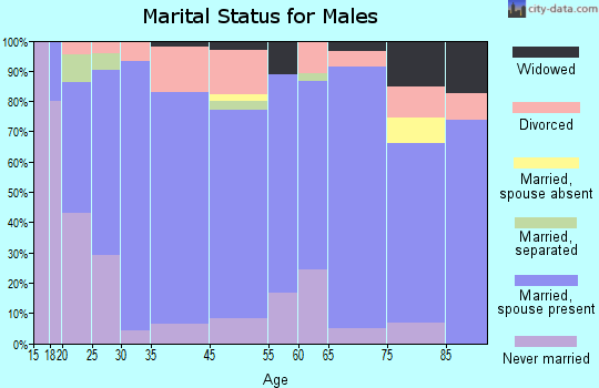 Cave City marital status for males