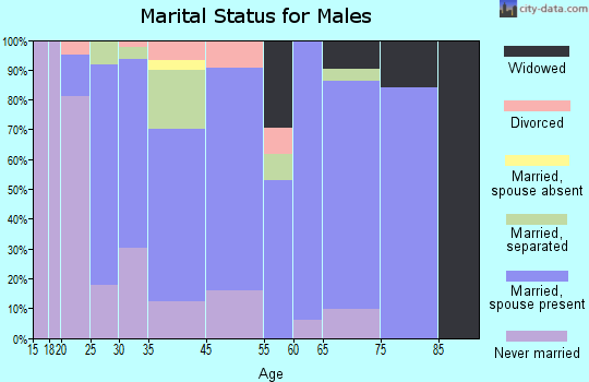 Lumberton marital status for males