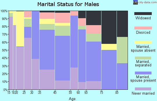 Moorhead marital status for males