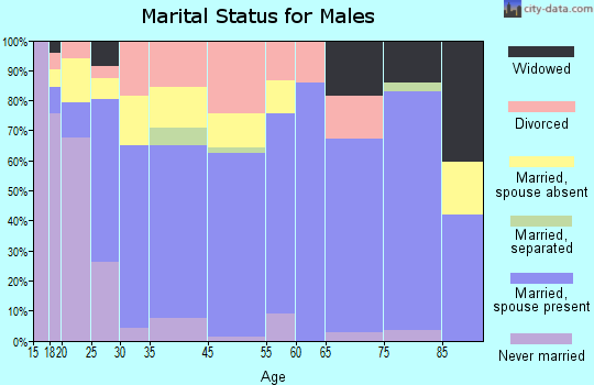 Clarksville marital status for males