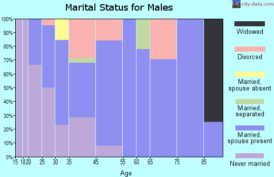 Potts Camp marital status for males