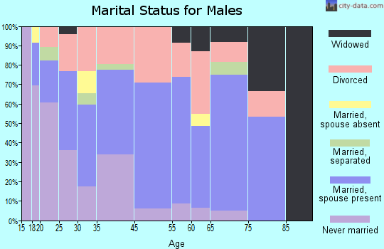 Coal Hill marital status for males