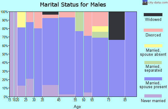 Sandersville marital status for males