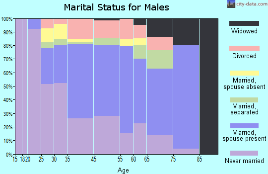 Shaw marital status for males