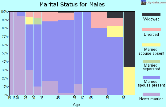 West Hattiesburg marital status for males