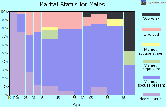 Corning marital status for males