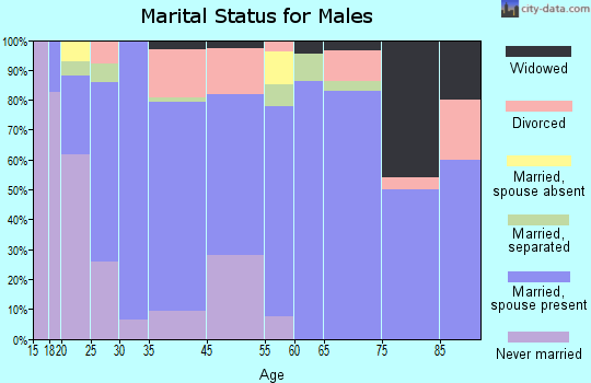 Bismarck marital status for males