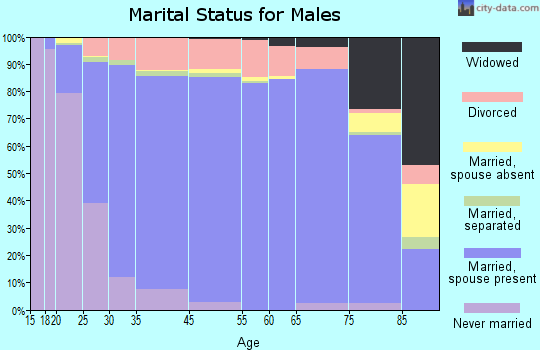 Blue Springs marital status for males