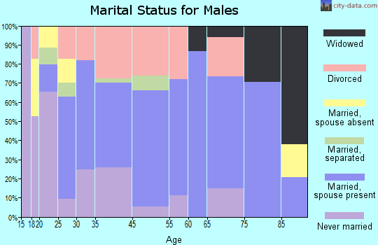 Bowling Green marital status for males