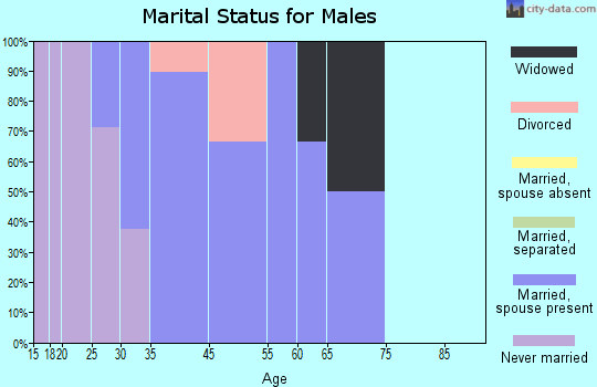Bull Creek marital status for males