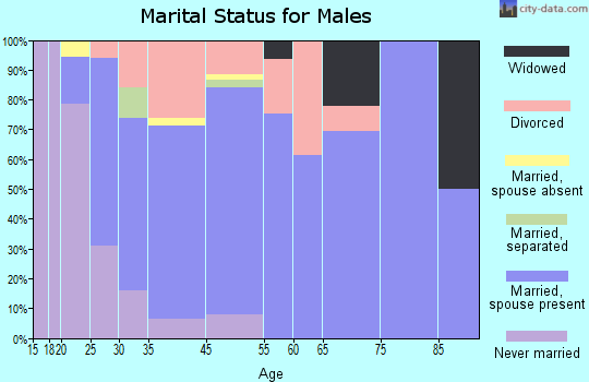 Byrnes Mill marital status for males