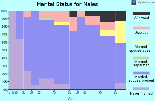 Centralia marital status for males
