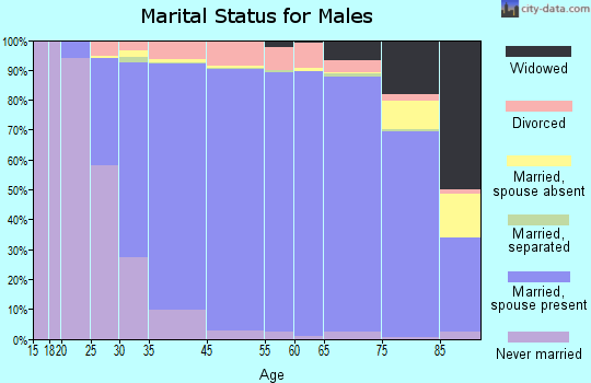 Chesterfield marital status for males