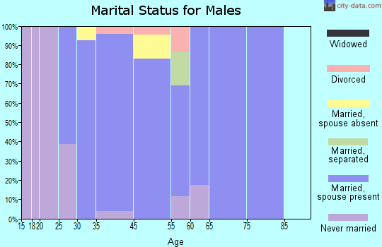 Cottleville marital status for males