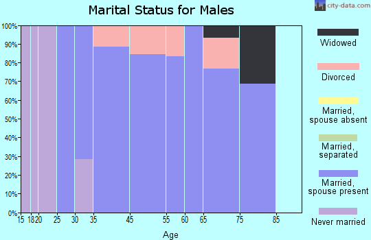 Crystal Lake Park marital status for males
