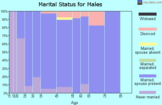 Dardenne Prairie marital status for males