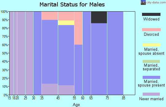 Flint Hill marital status for males